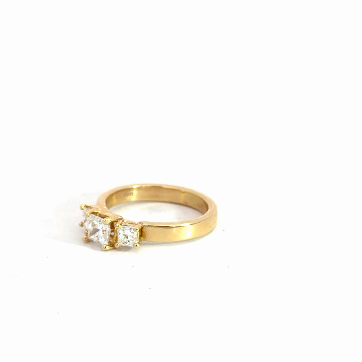 14k Yellow Gold Princess Cut Diamond Engagement Ring 1.01cttw