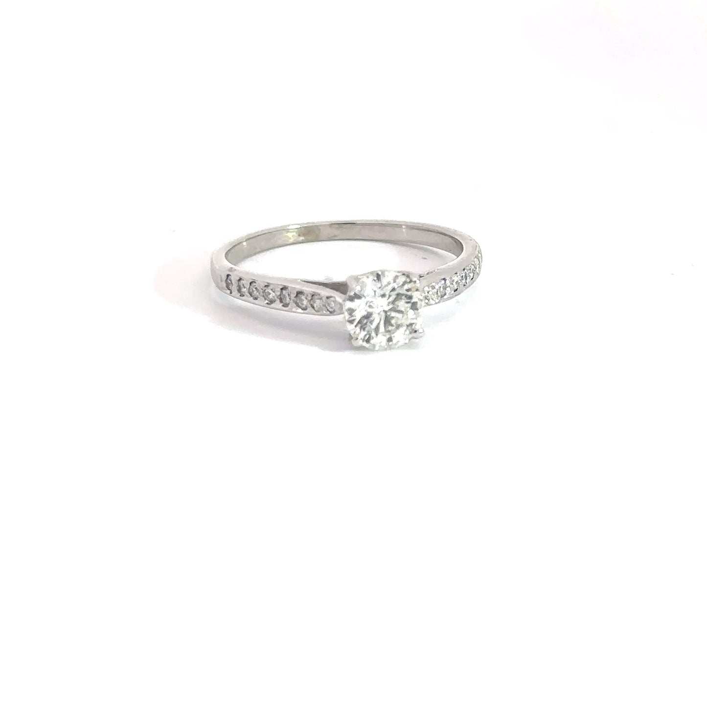 14k White Gold .89cttw Engagement RIng