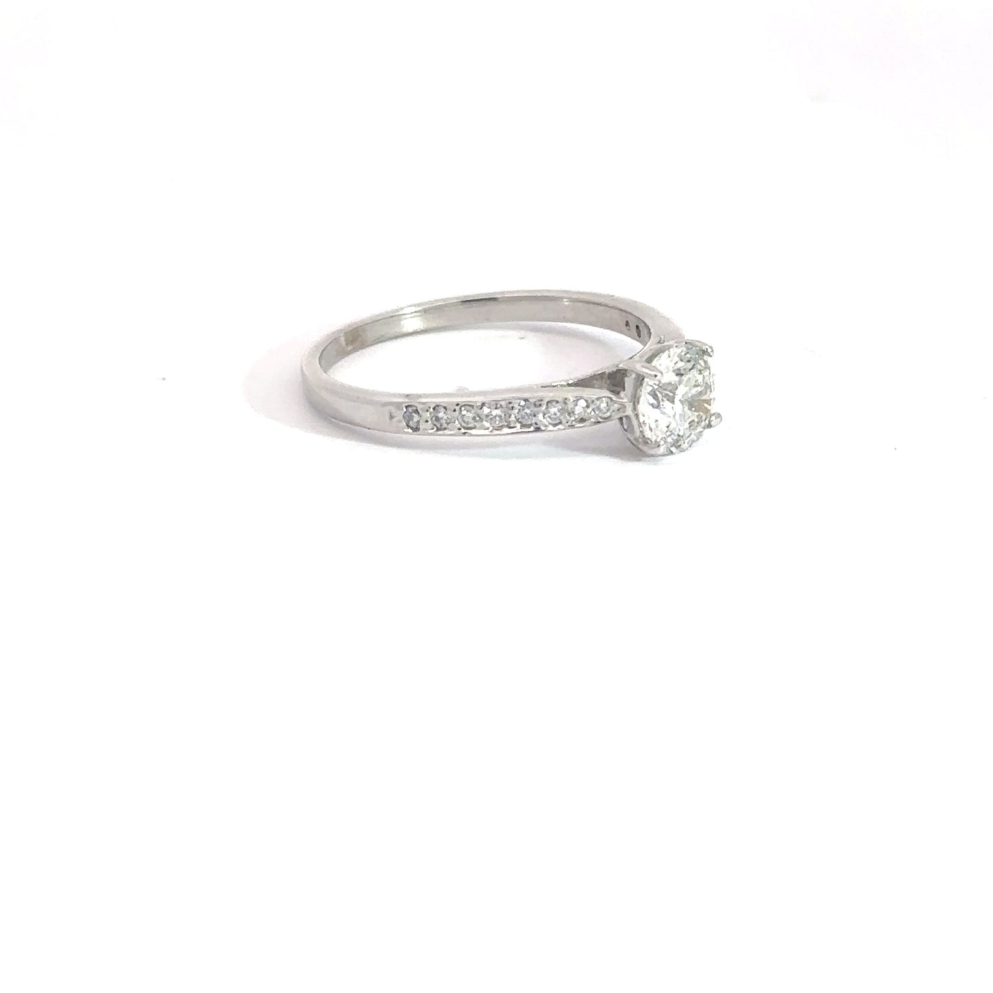 14k White Gold .89cttw Engagement RIng