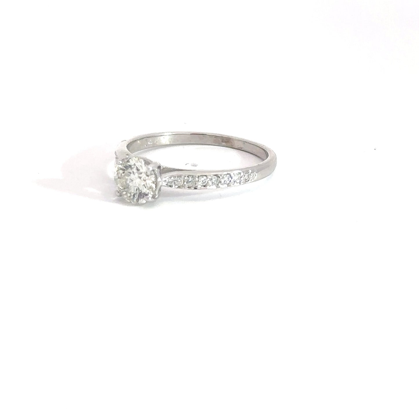 14k White Gold .89cttw Engagement RIng