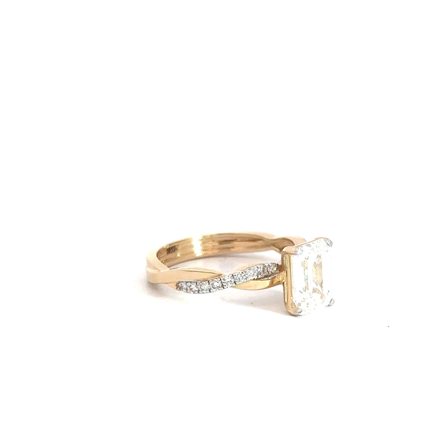 14k Yellow Gold Lab Diamond Engagement Ring 2.23cttw