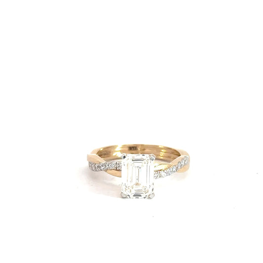 14k Yellow Gold Lab Diamond Engagement Ring 2.23cttw