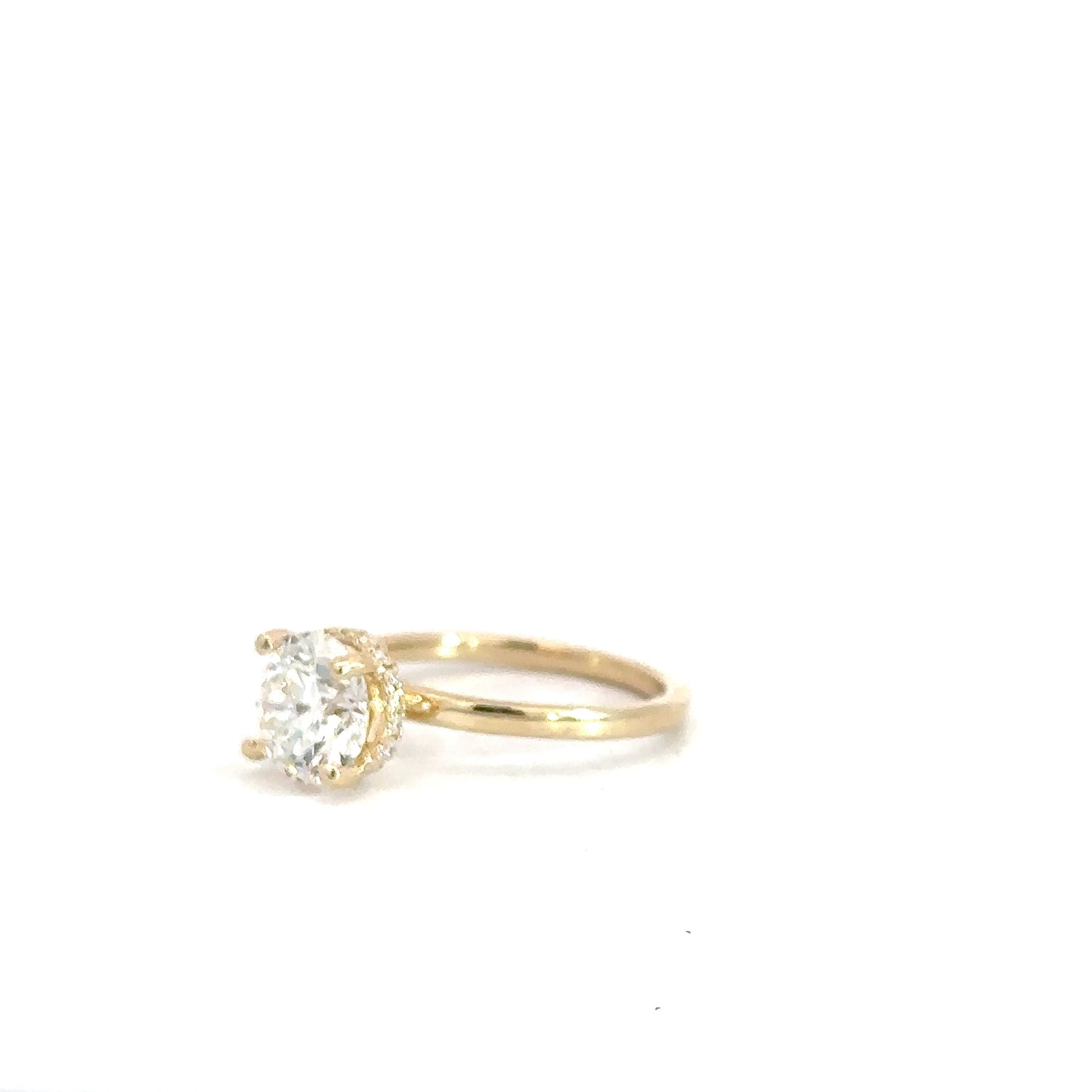 Lady's 14k Yellow Gold Lab Diamond Engagement ring 1.86cttw