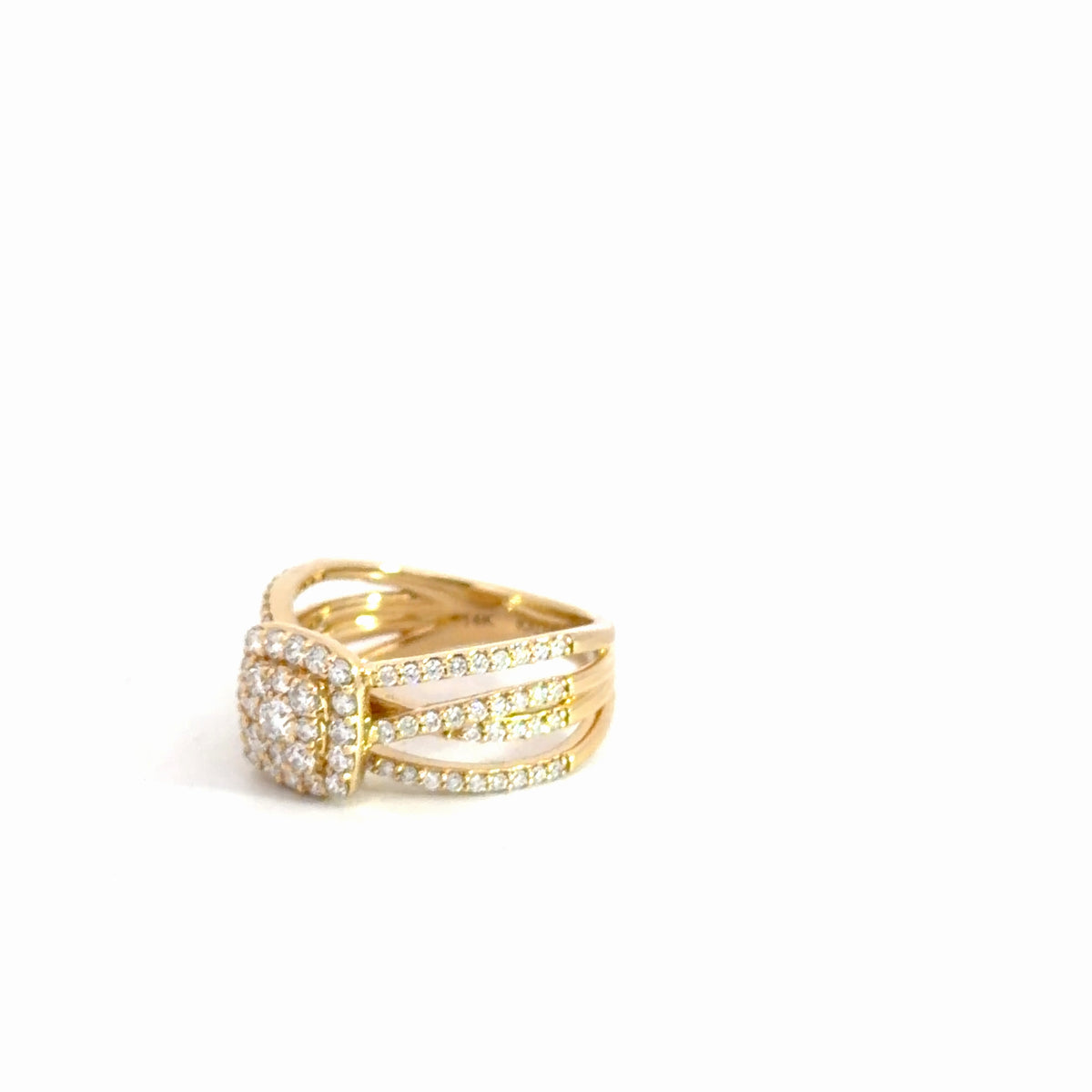 14k Yellow Gold Diamond Ring 1.12cttw