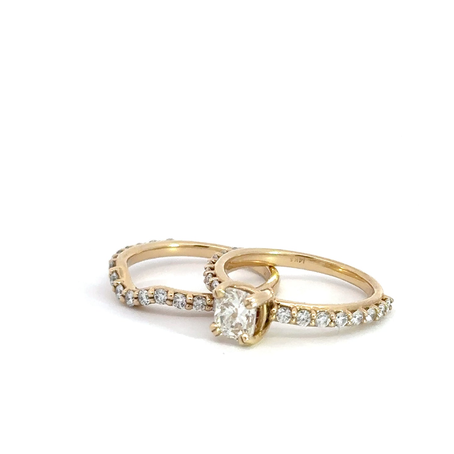 14ky 1.02cttw Diamond Bridal set