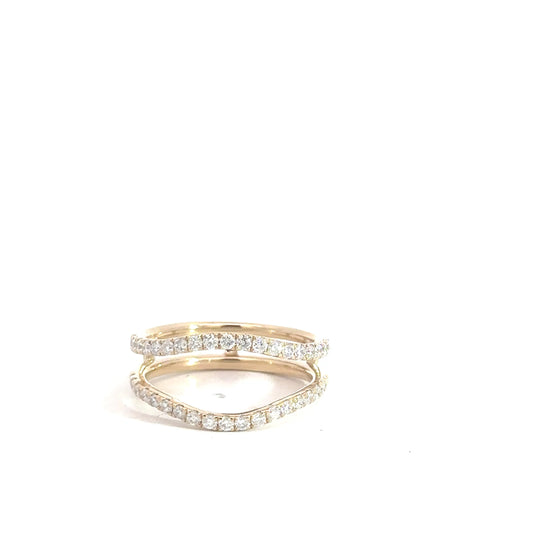 14k Yellow Gold Diamond Ring Jacket .55cttw