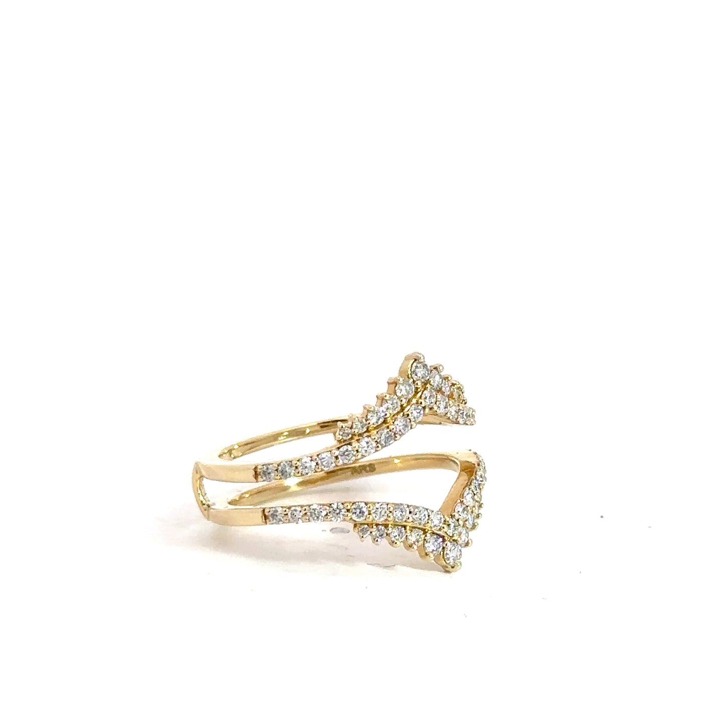 14k Yellow Gold Diamond Ring Jacket .65cttw