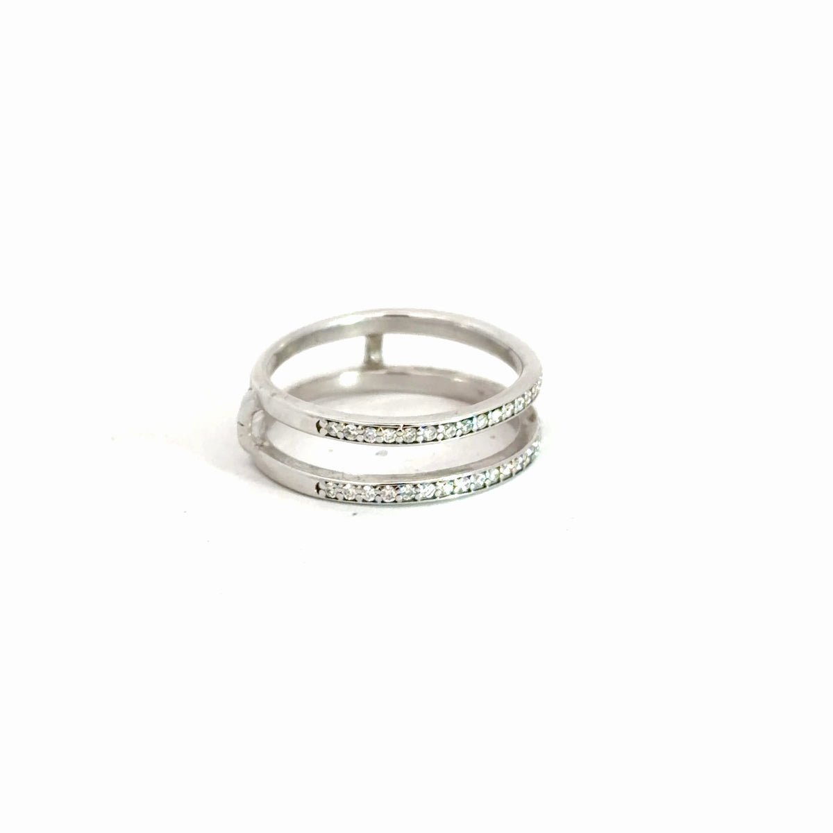 14k White Gold Diamond Ring Jacket .33cttw