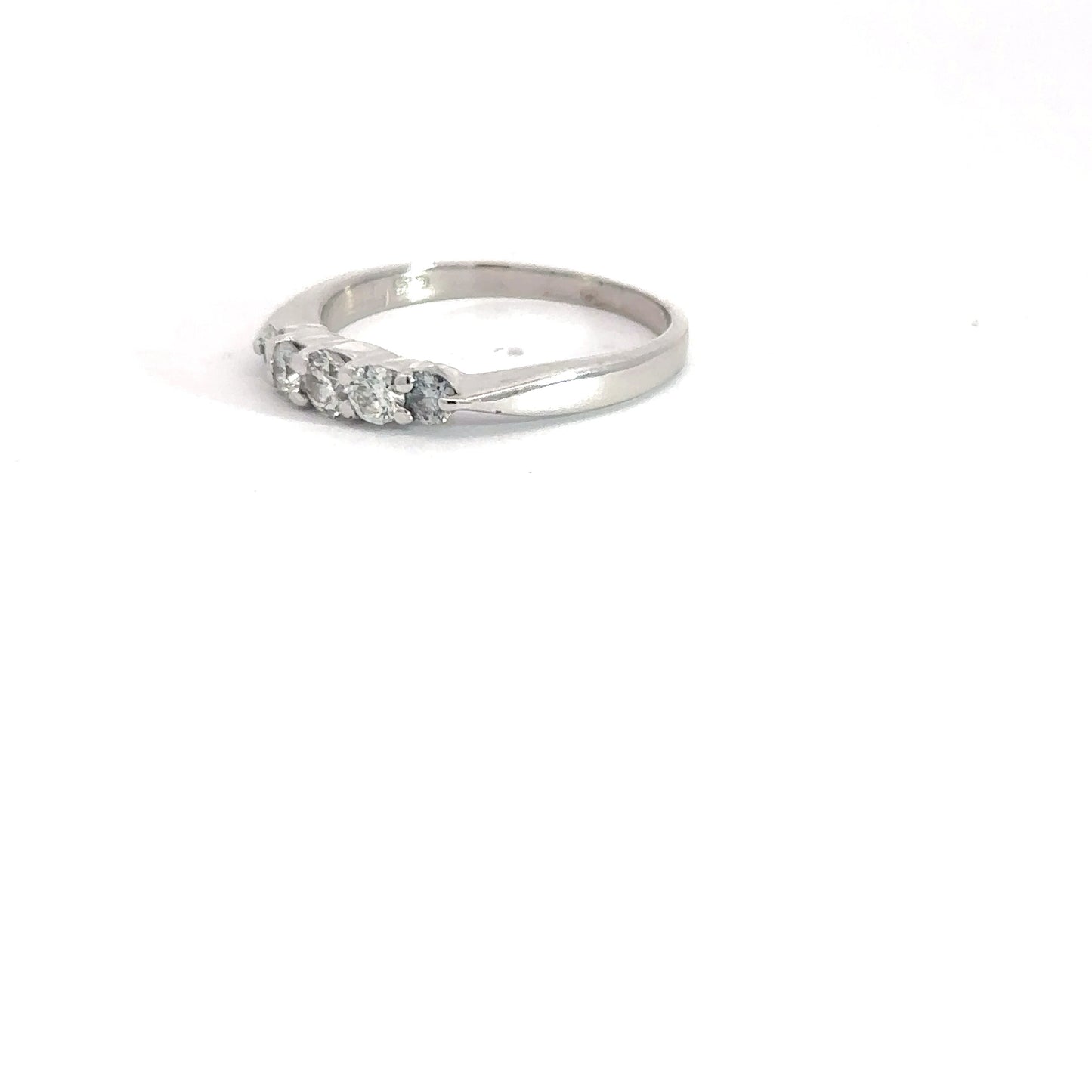 14k White Gold Diamond Band .50cttw