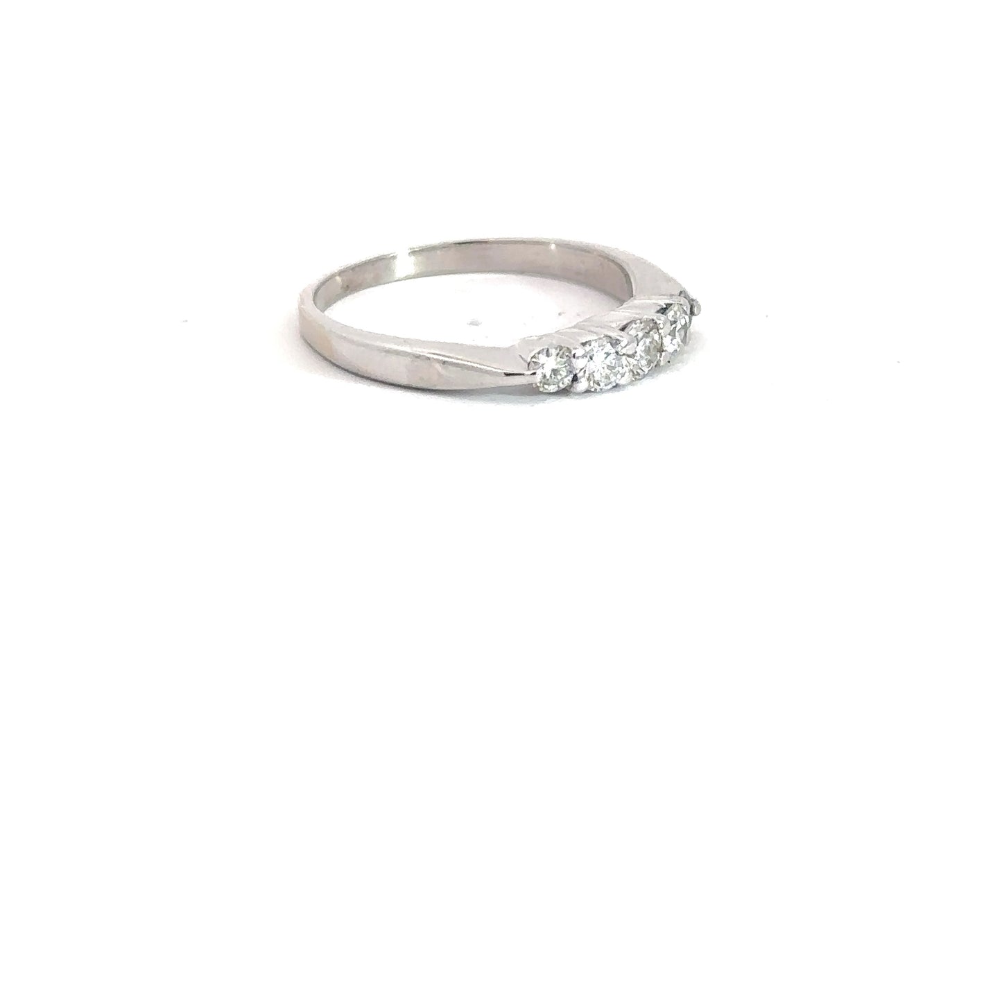 14k White Gold Diamond Band .50cttw