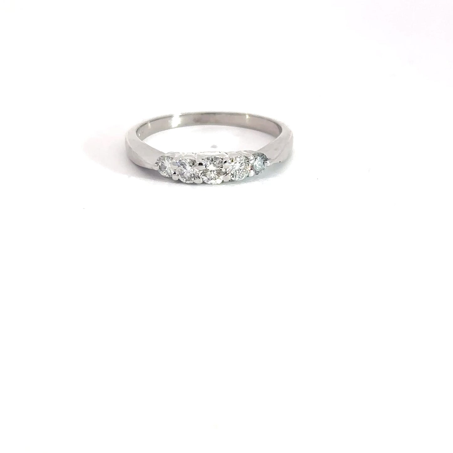 14k White Gold Diamond Band .50cttw