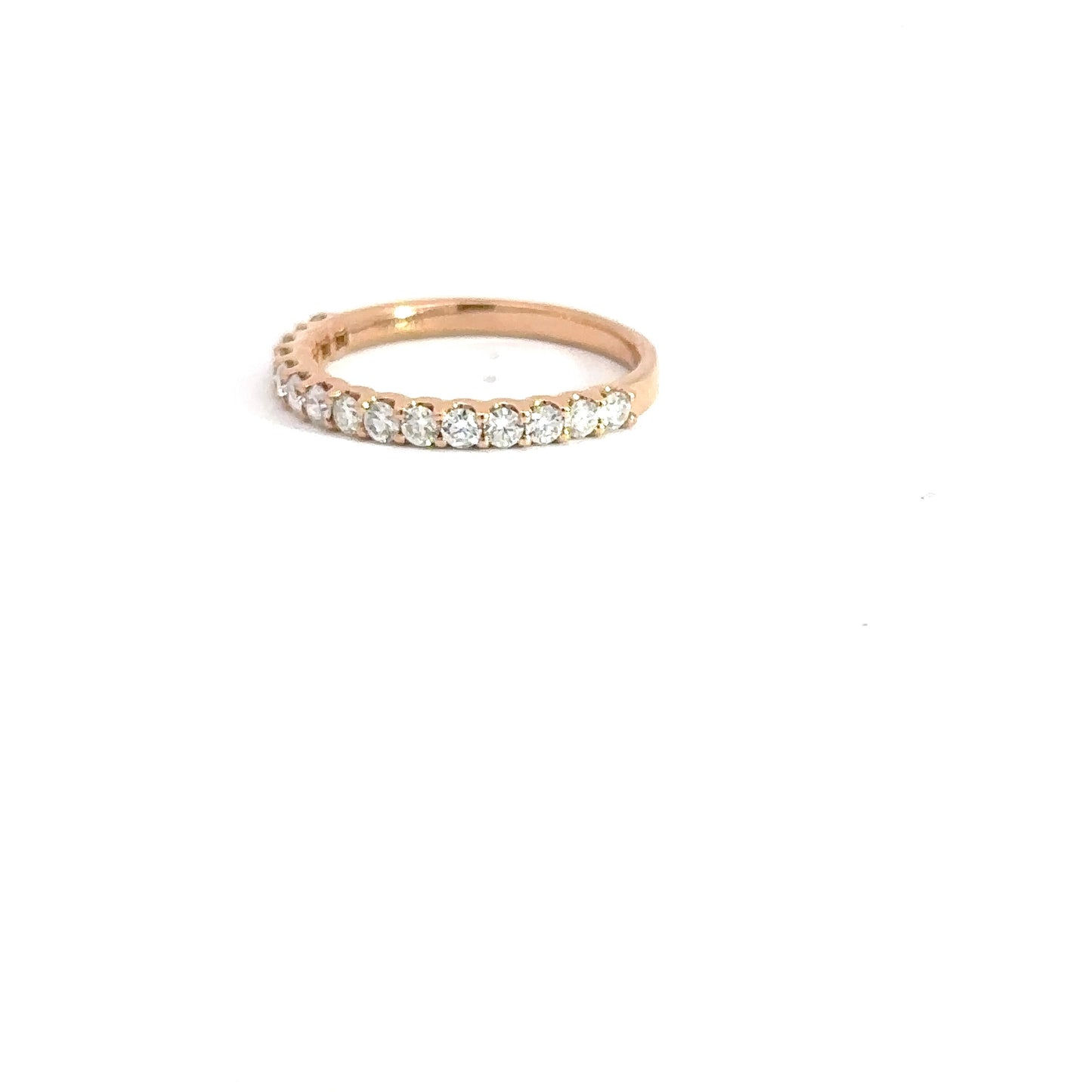 14k Rose Gold Diamond Band