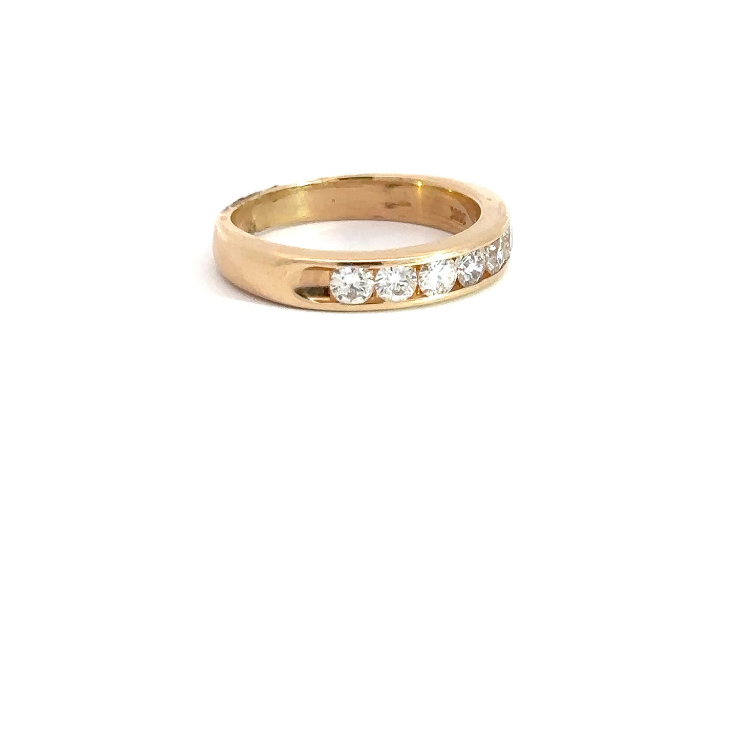 14k Yellow Gold Channel Set Diamond Band