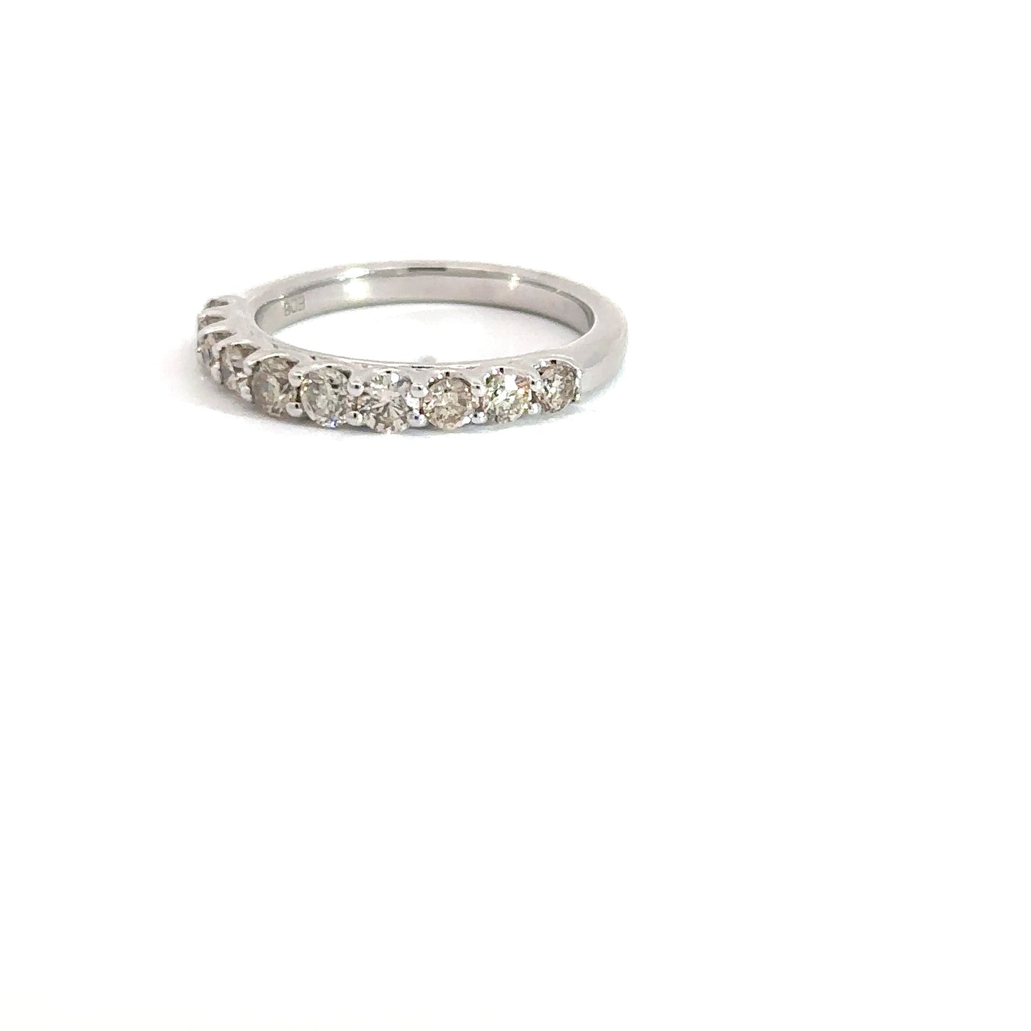 10k White Gold Diamond Band .75cttw