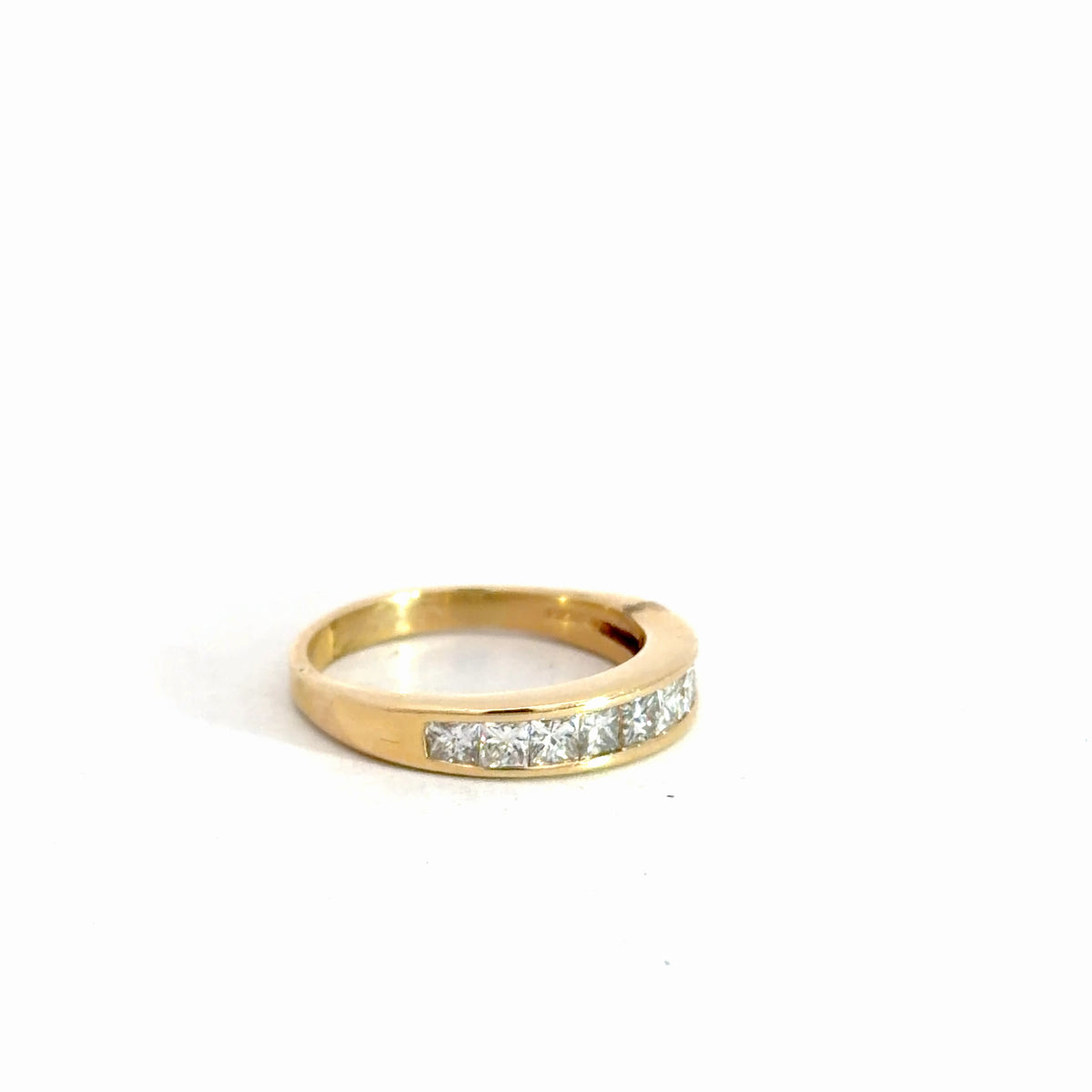 14k Yellow Gold Channel Set Band 1cttw
