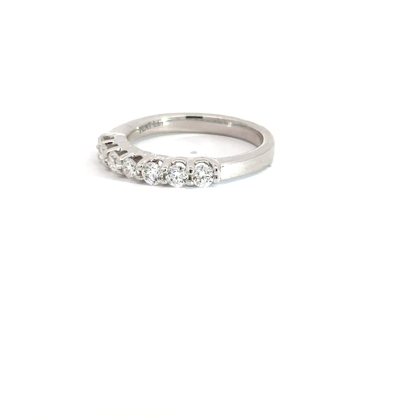 14k White Gold 7 Diamond Band