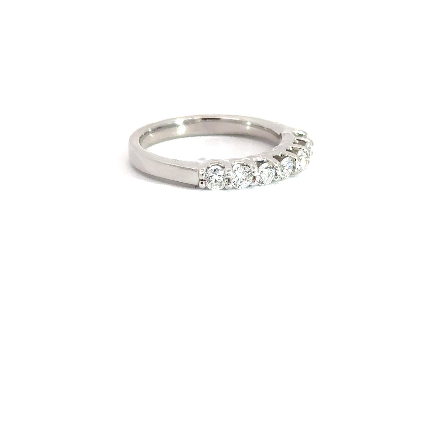 14k White Gold 7 Diamond Band