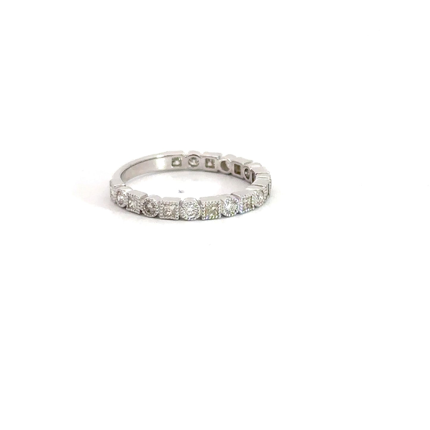 14k White Gold Diamond Band .52cttw