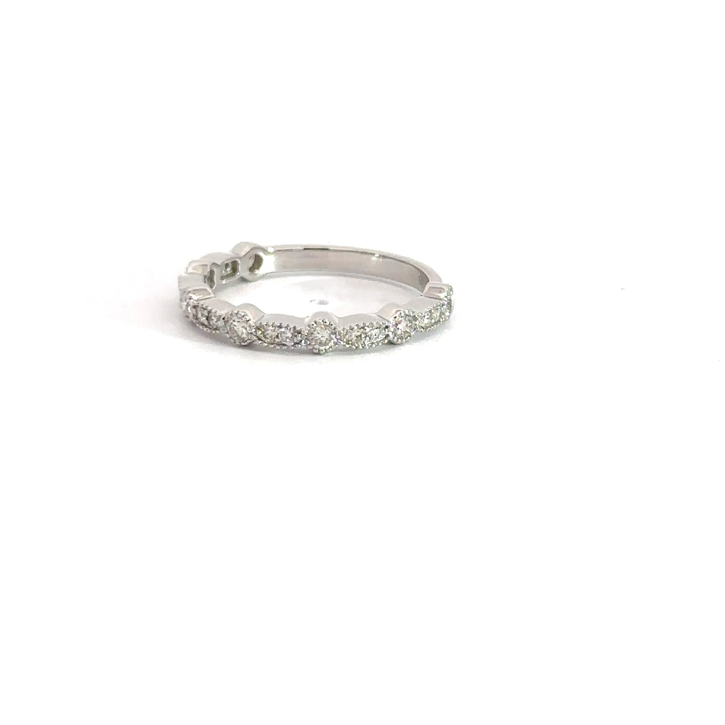14k White Gold Diamond Fashion Band .45cttw
