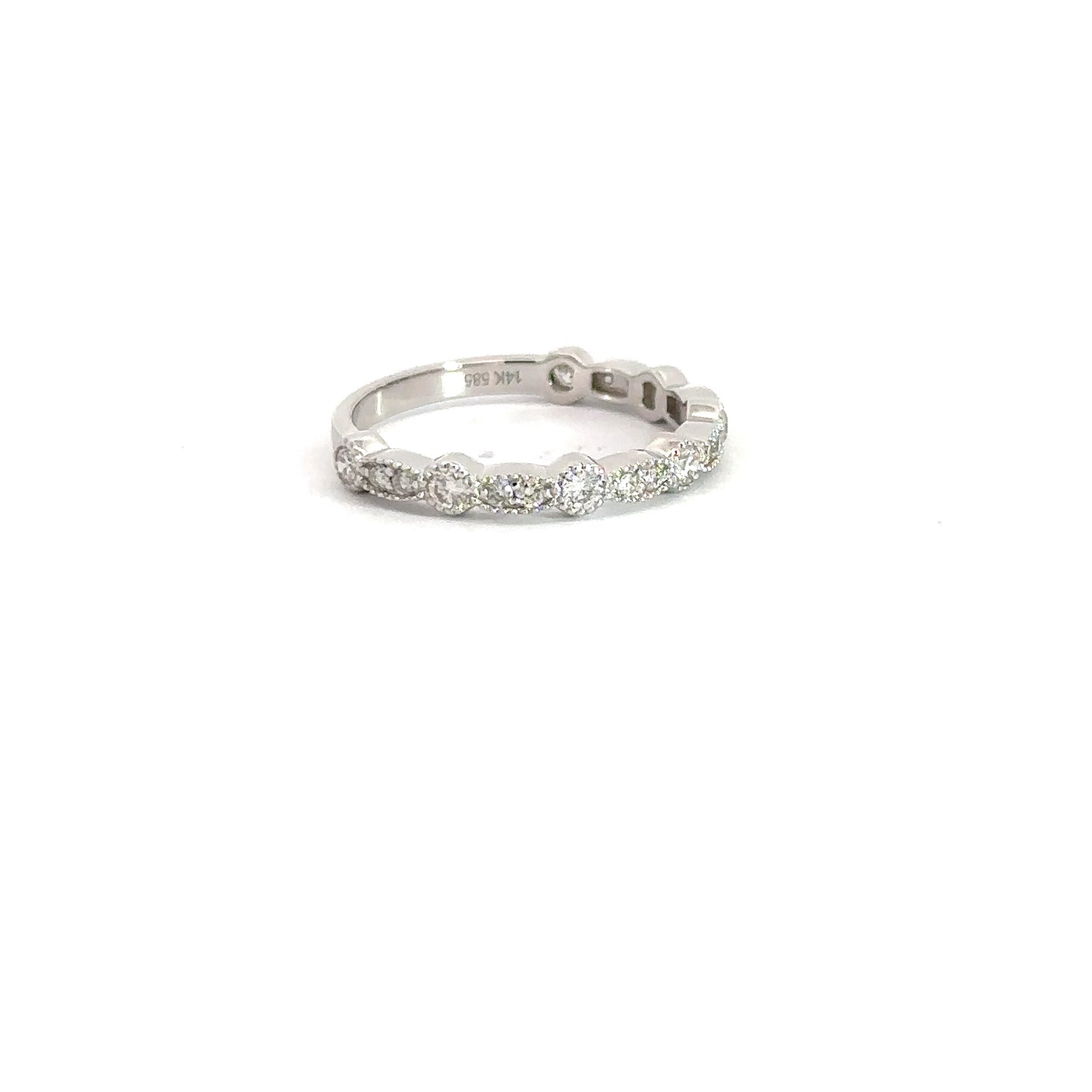 14k White Gold Diamond Fashion Band .45cttw