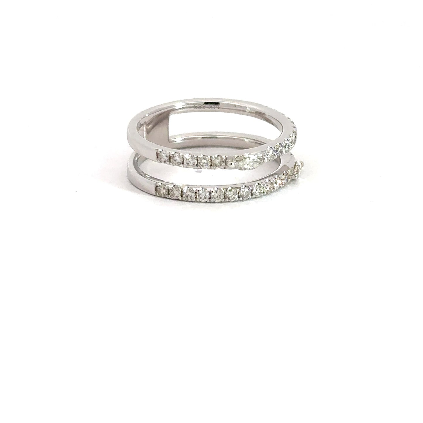 14k White Gold Diamond Ring Jacket .63cttw