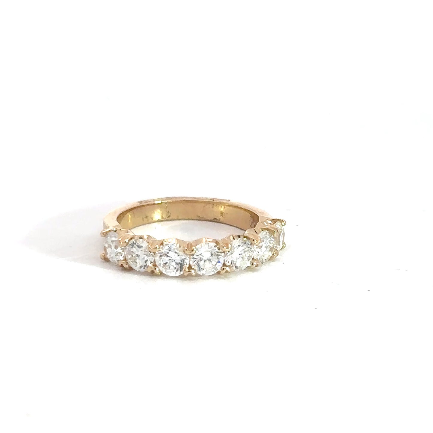 Lady's 14k Yellow Gold Round Brilliant Diamond Band 1.73cttw