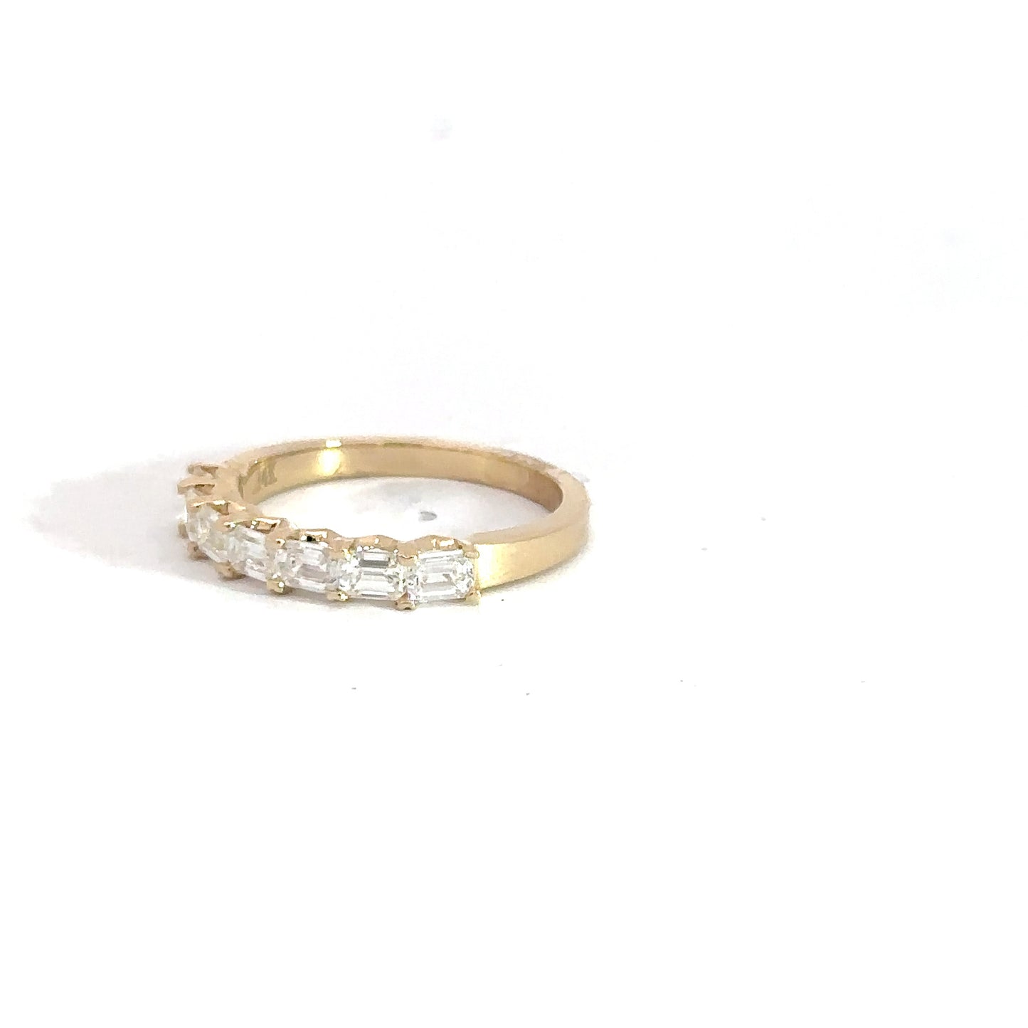 Lady's 14k Yellow Gold Emerald Cut Diamond Band 1cttw