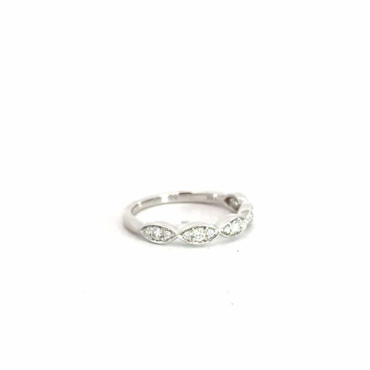 14k White Gold Diamond Stackable Ring .29cttw