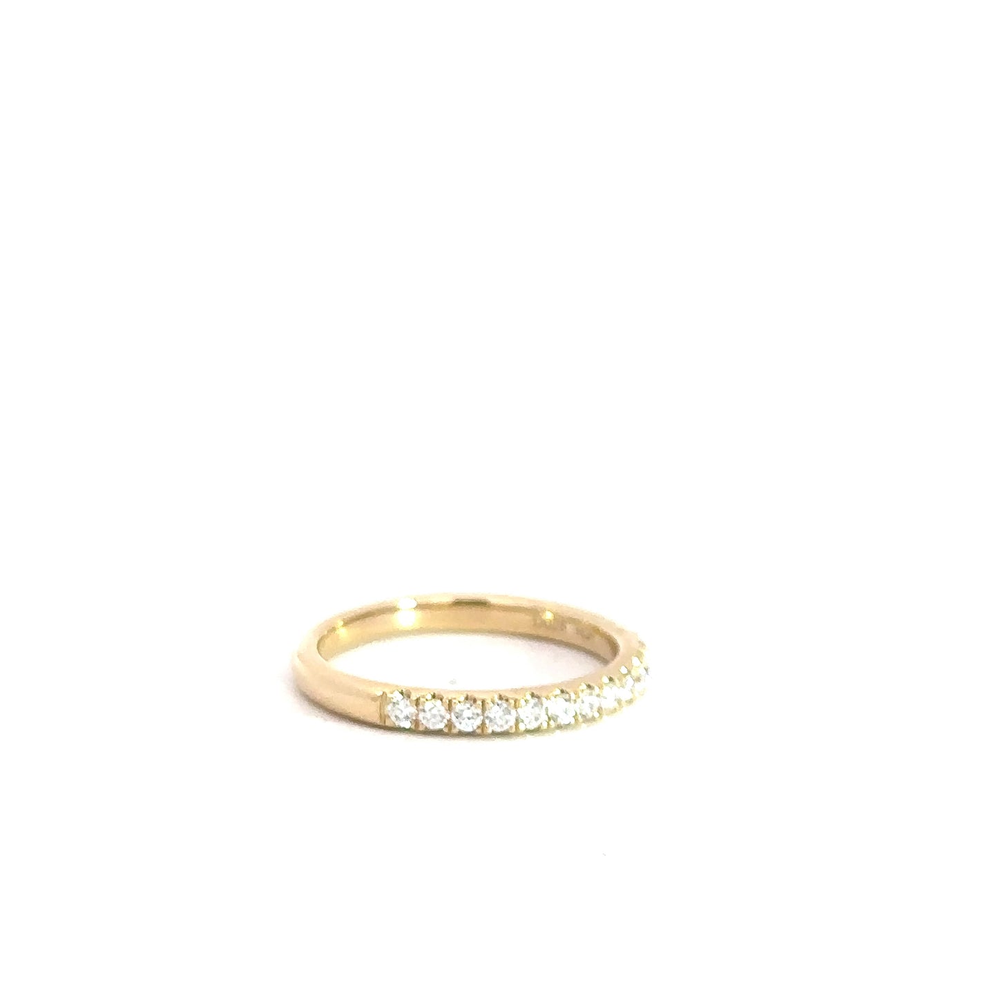 14k Yellow Gold 14 Round Brilliant Diamond Band .28cttw