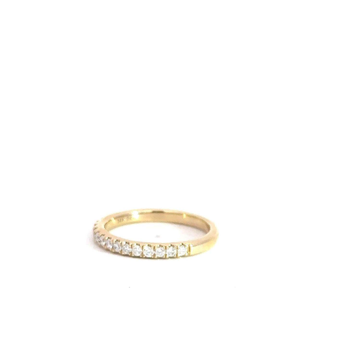 14k Yellow Gold 14 Round Brilliant Diamond Band .28cttw