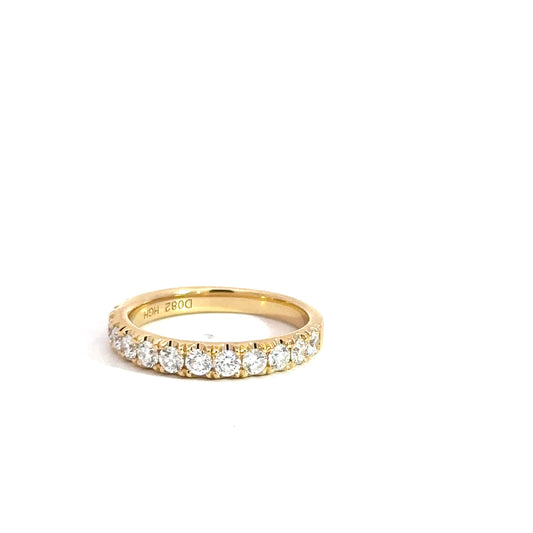 14k Yellow Gold Diamond Band .82cttw