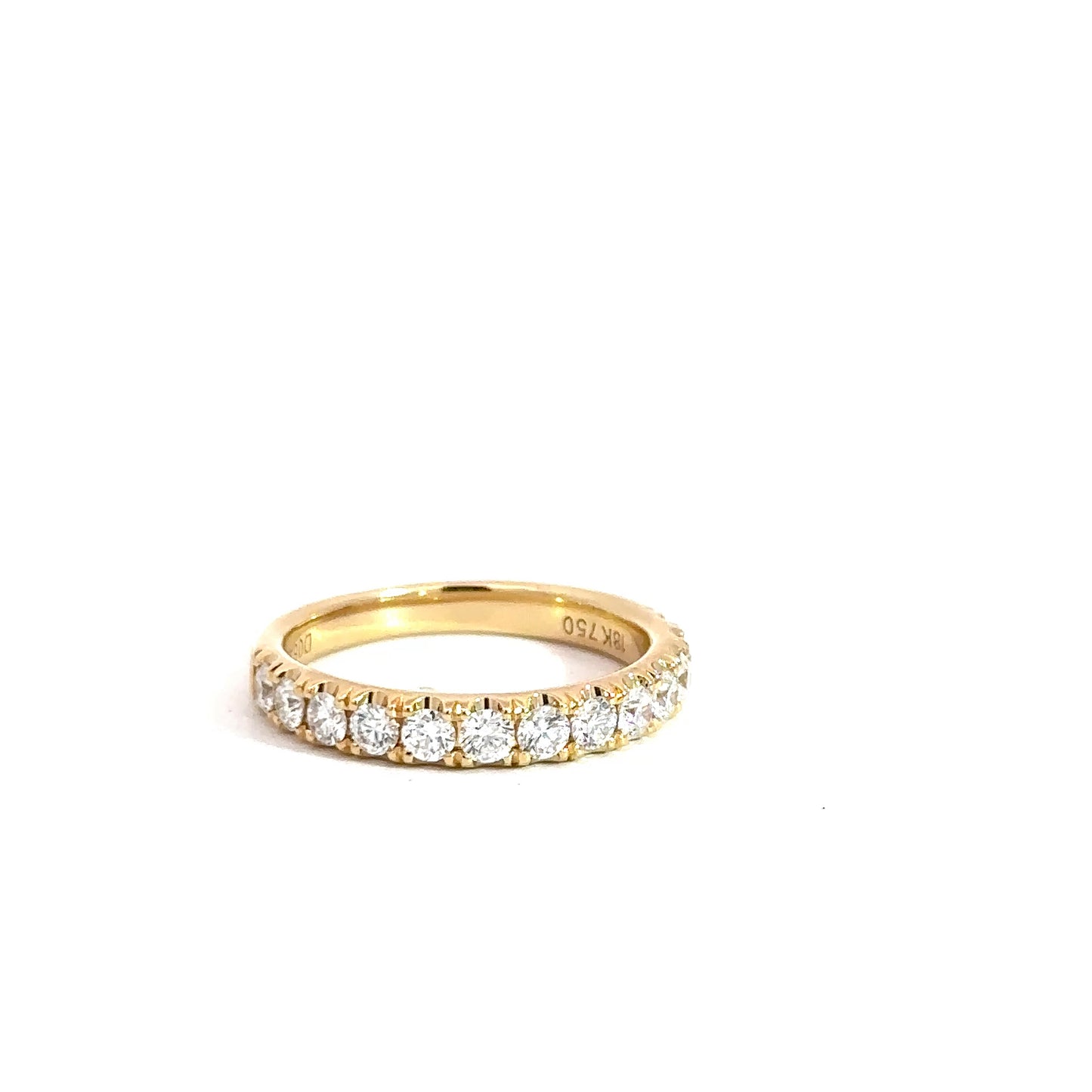 14k Yellow Gold Diamond Band .82cttw