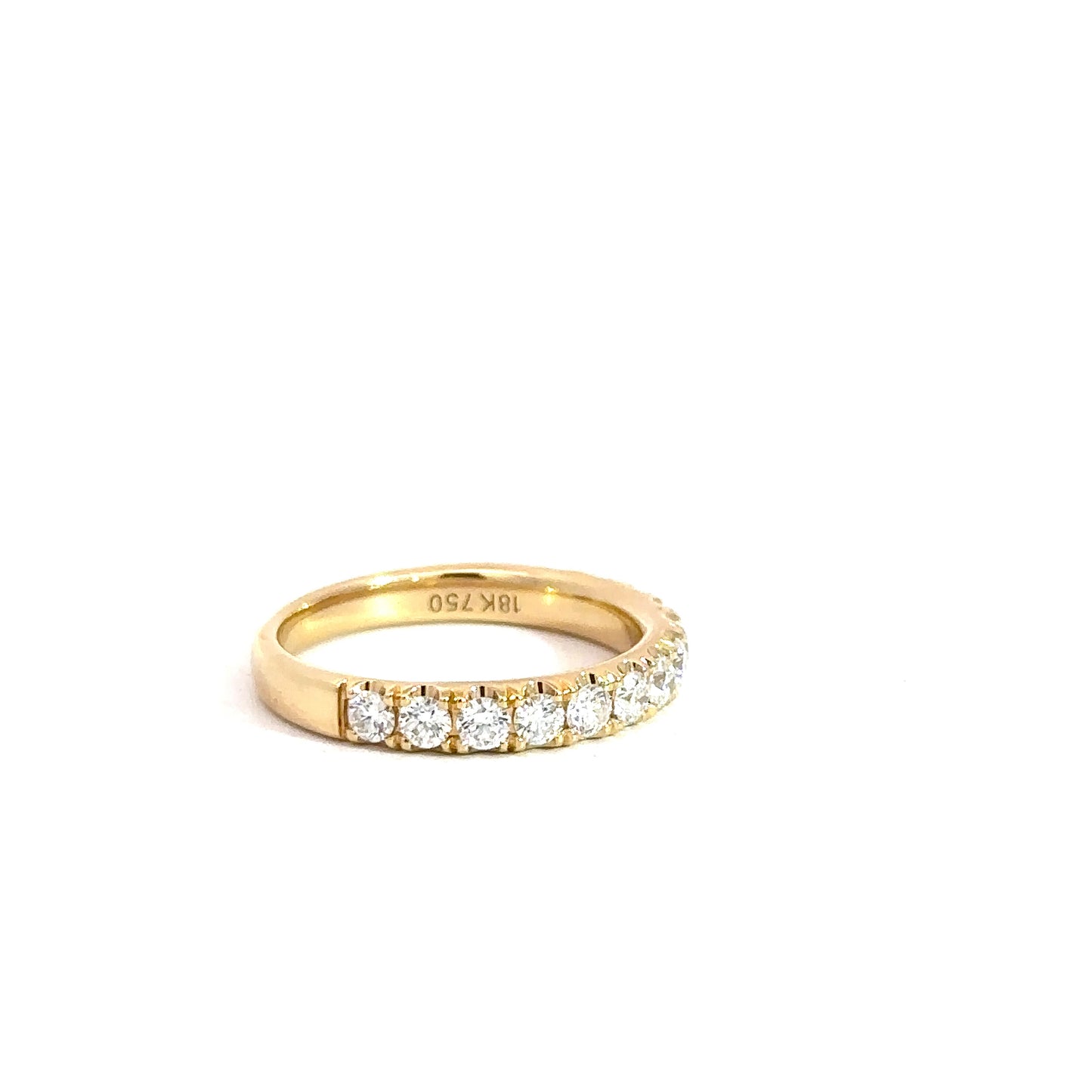 14k Yellow Gold Diamond Band .82cttw