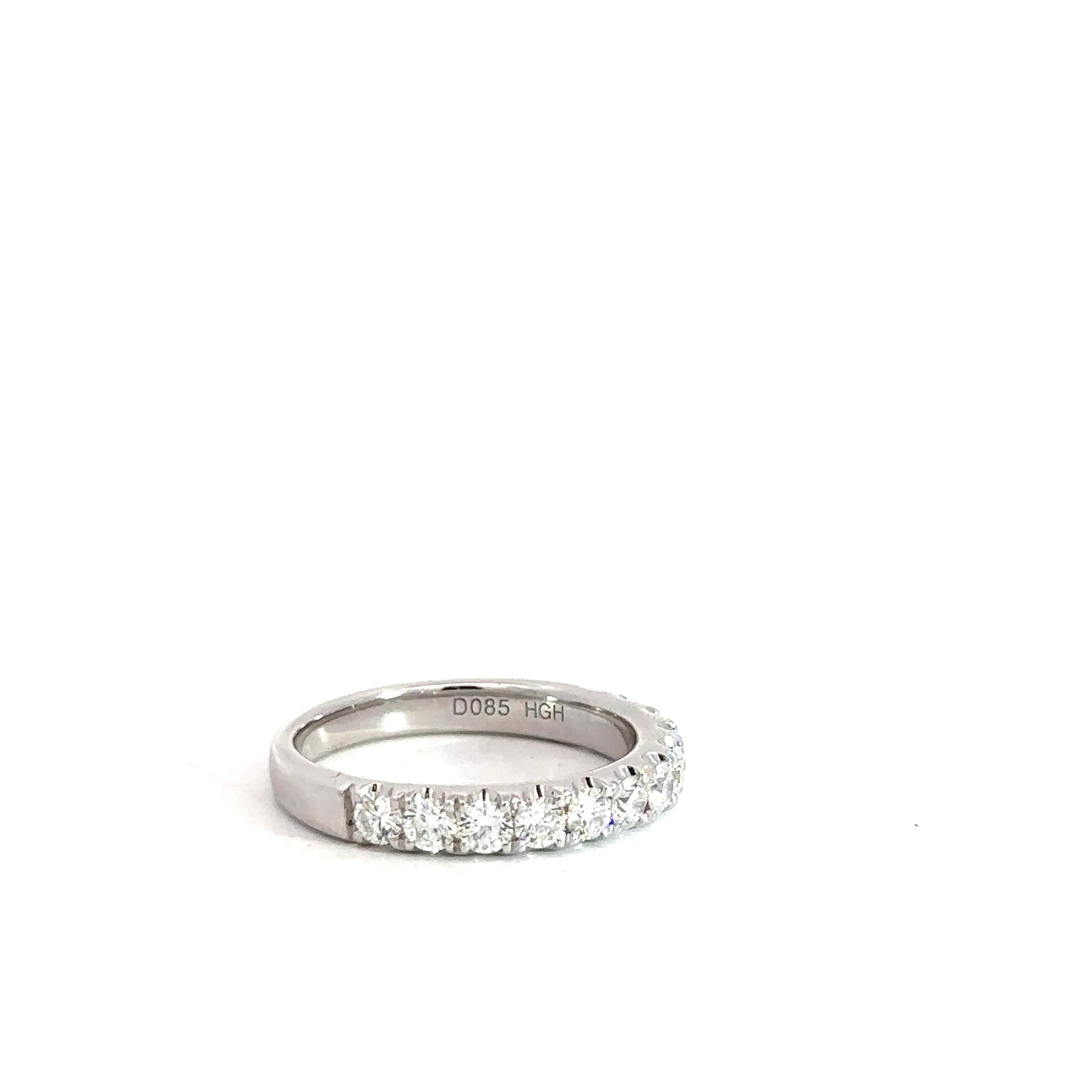 14k White Gold Diamond Band .85cttw