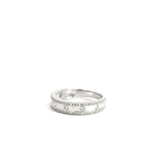 14k White Gold Diamond fashion ring .40cttw