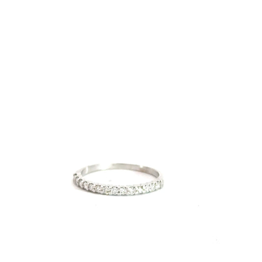 14k White Gold Diamond Band .20cttw