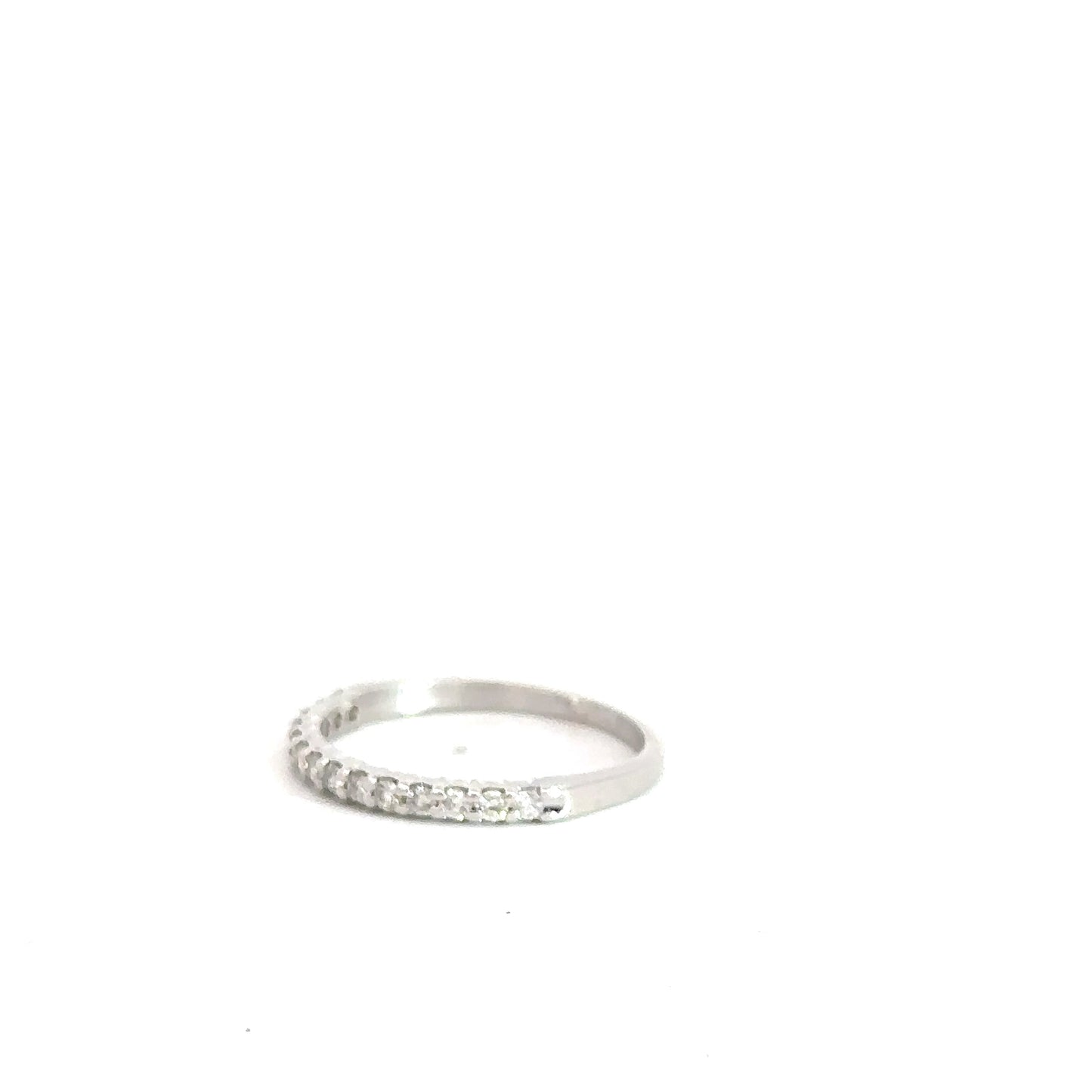 14k White Gold Diamond Band .20cttw