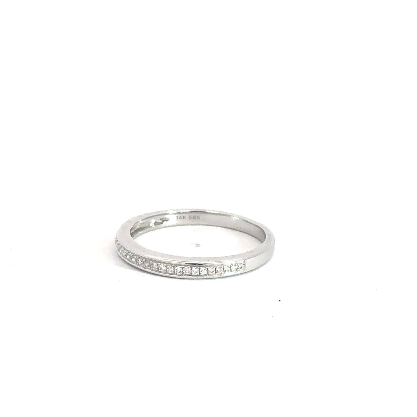 14k White Gold Diamond Band .20cttw