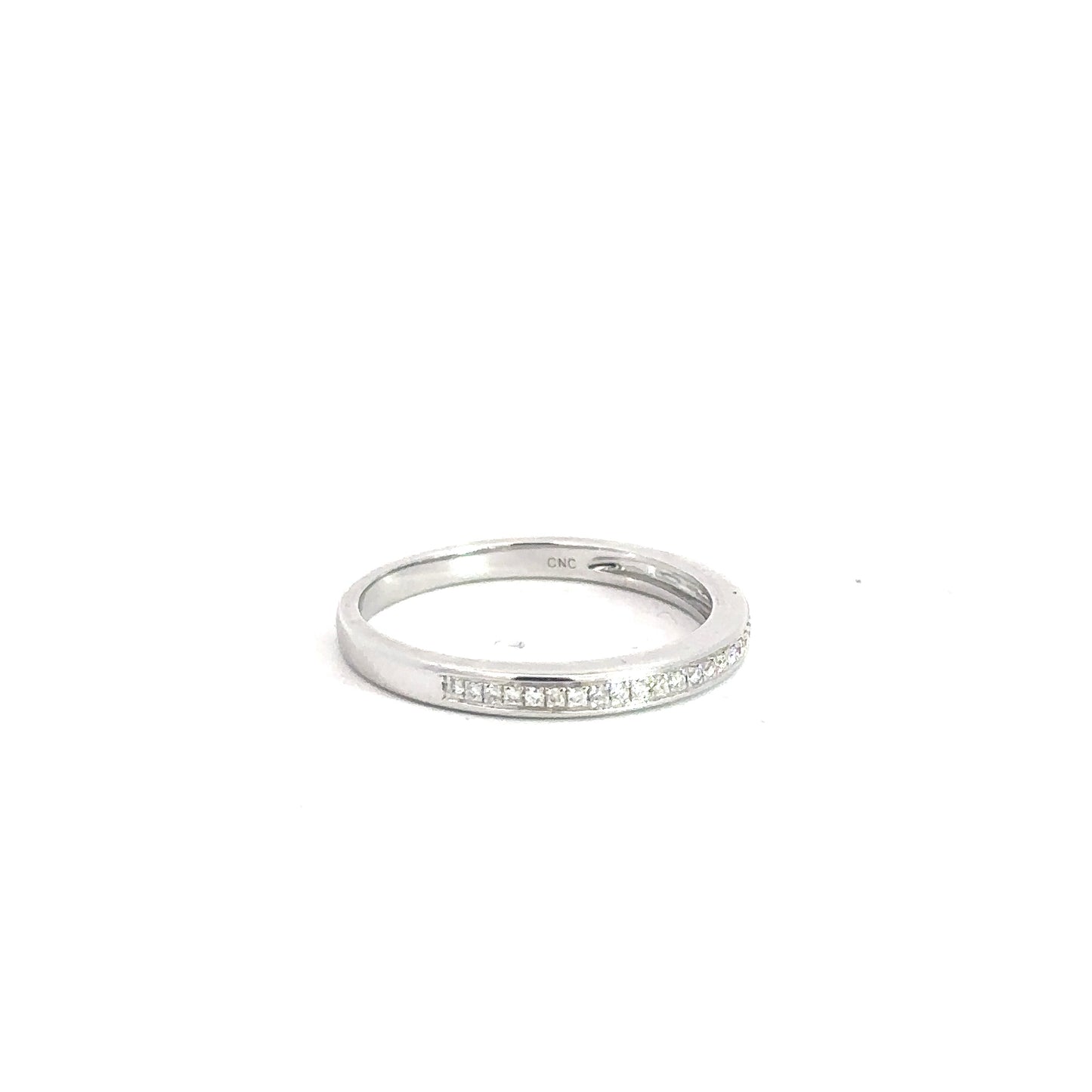 14k White Gold Diamond Band .20cttw