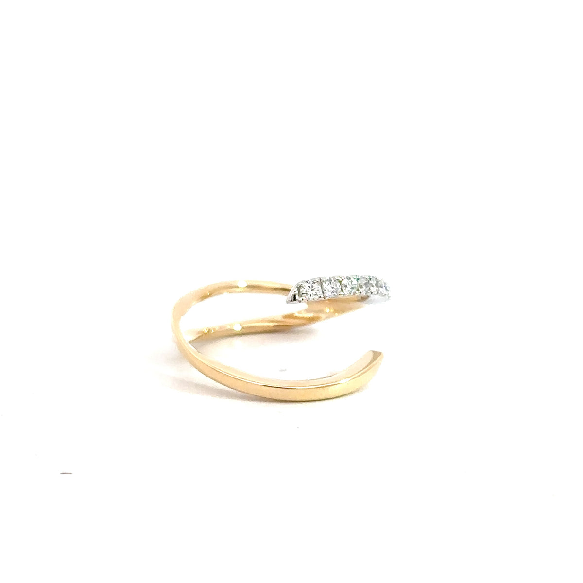 14k Yellow & WHite Gold Ring Insert .20cttw