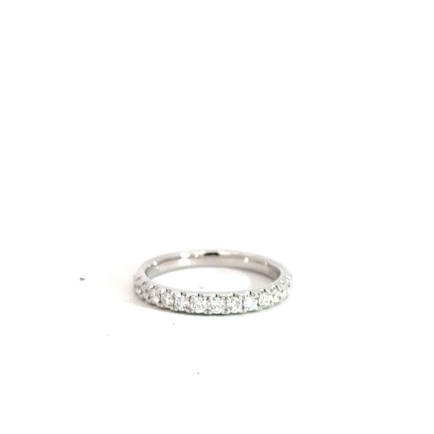 14k White Gold Diamond Band .43cttw
