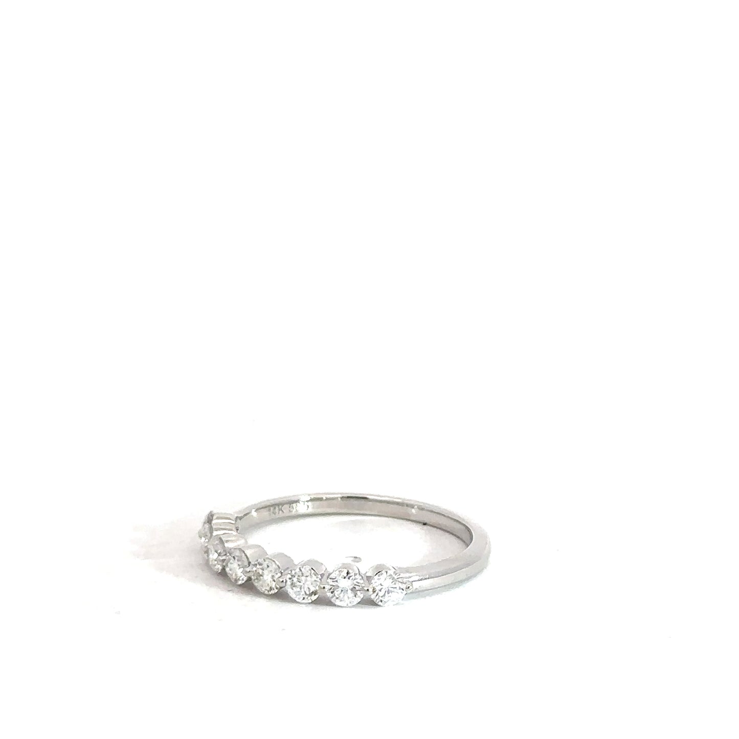 14k White Gold Diamond Band .57cttw