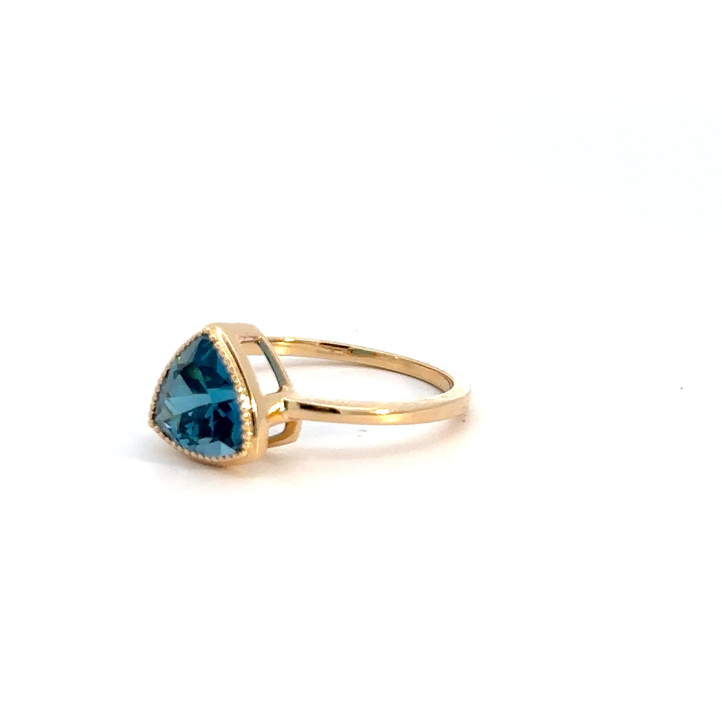 14k Yellow Gold London Blue Topaz Ring
