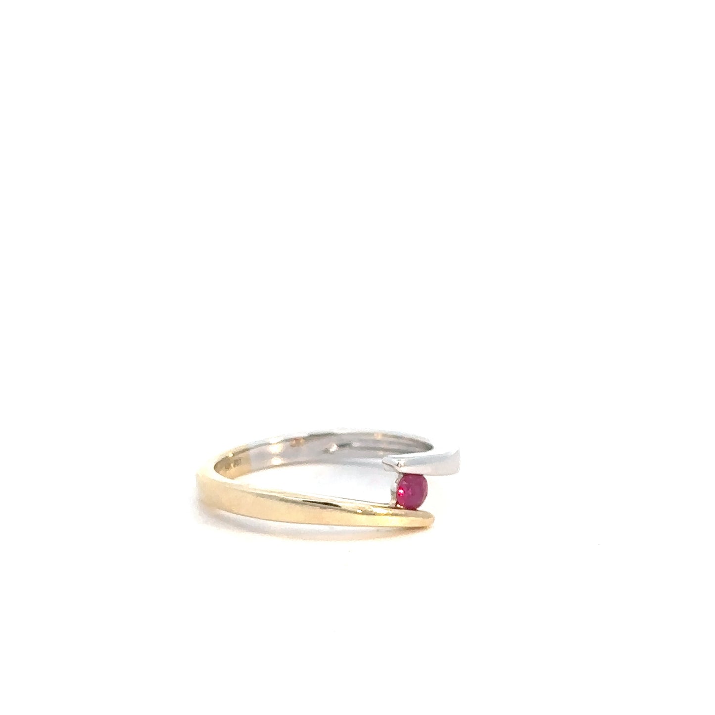 10k White& Yellow Gold Ruby Ring