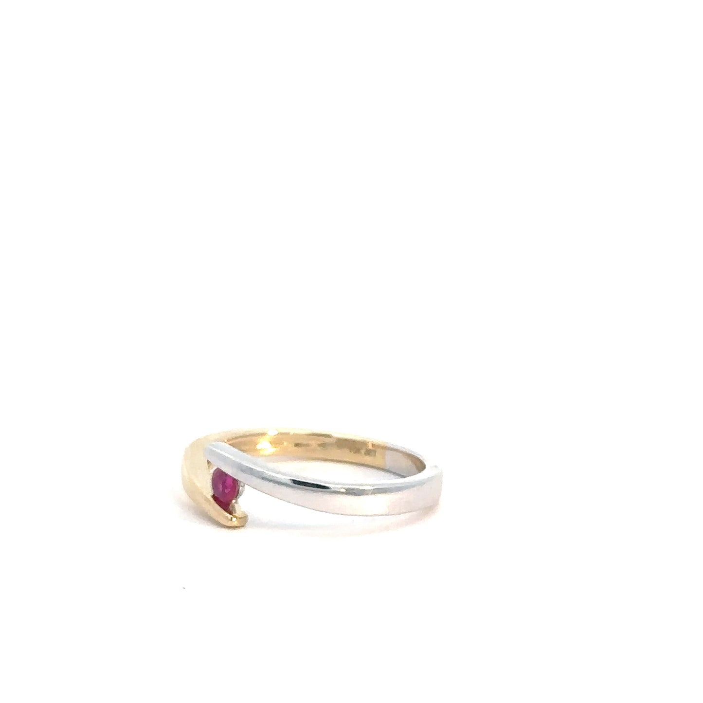 10k White& Yellow Gold Ruby Ring