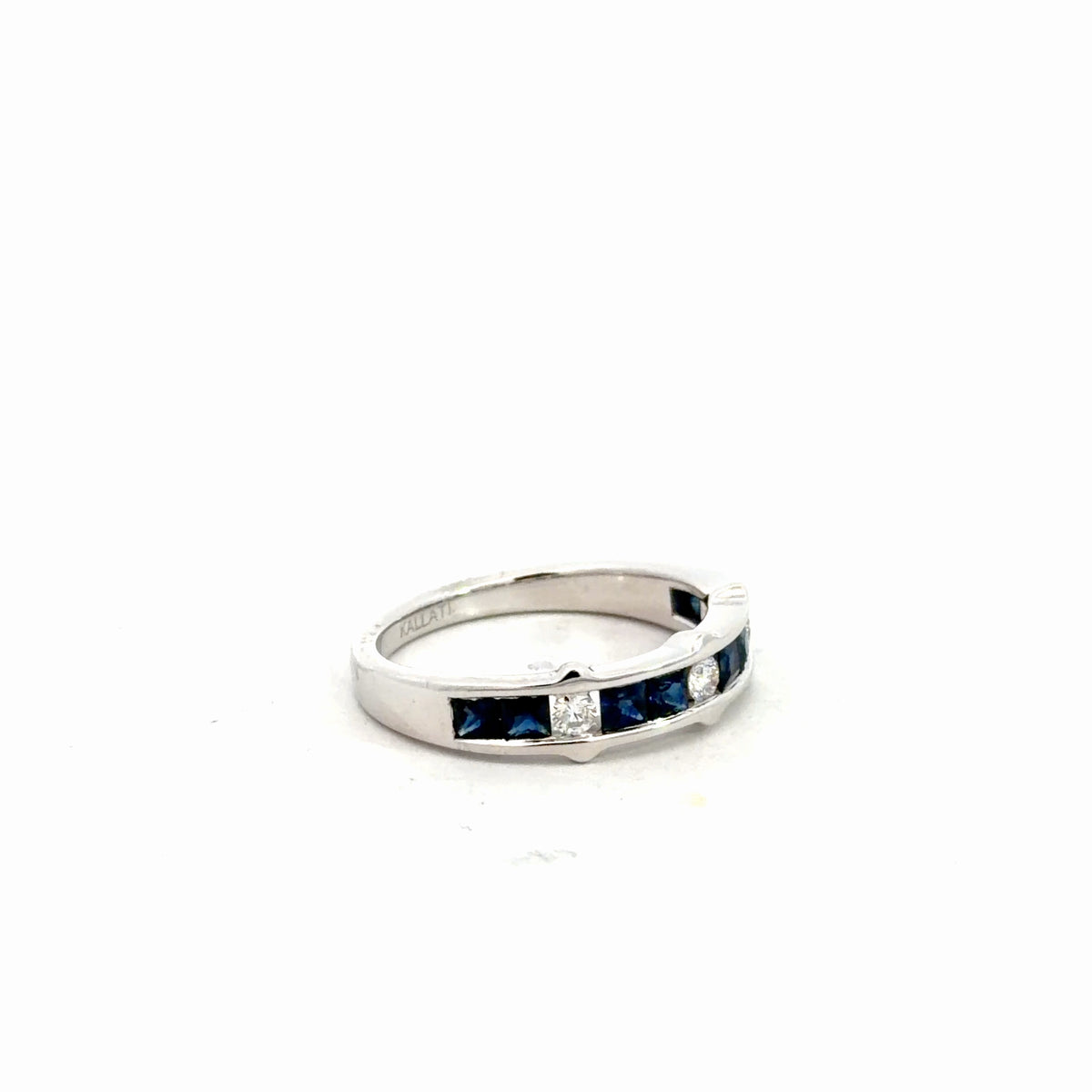 14k White Gold Sapphire & Diamond Ring