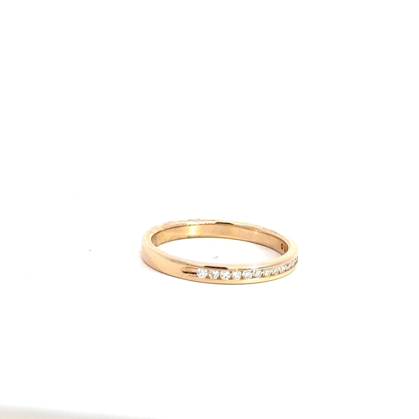 14k Yellow Gold Diamond Channel Band .14cttw