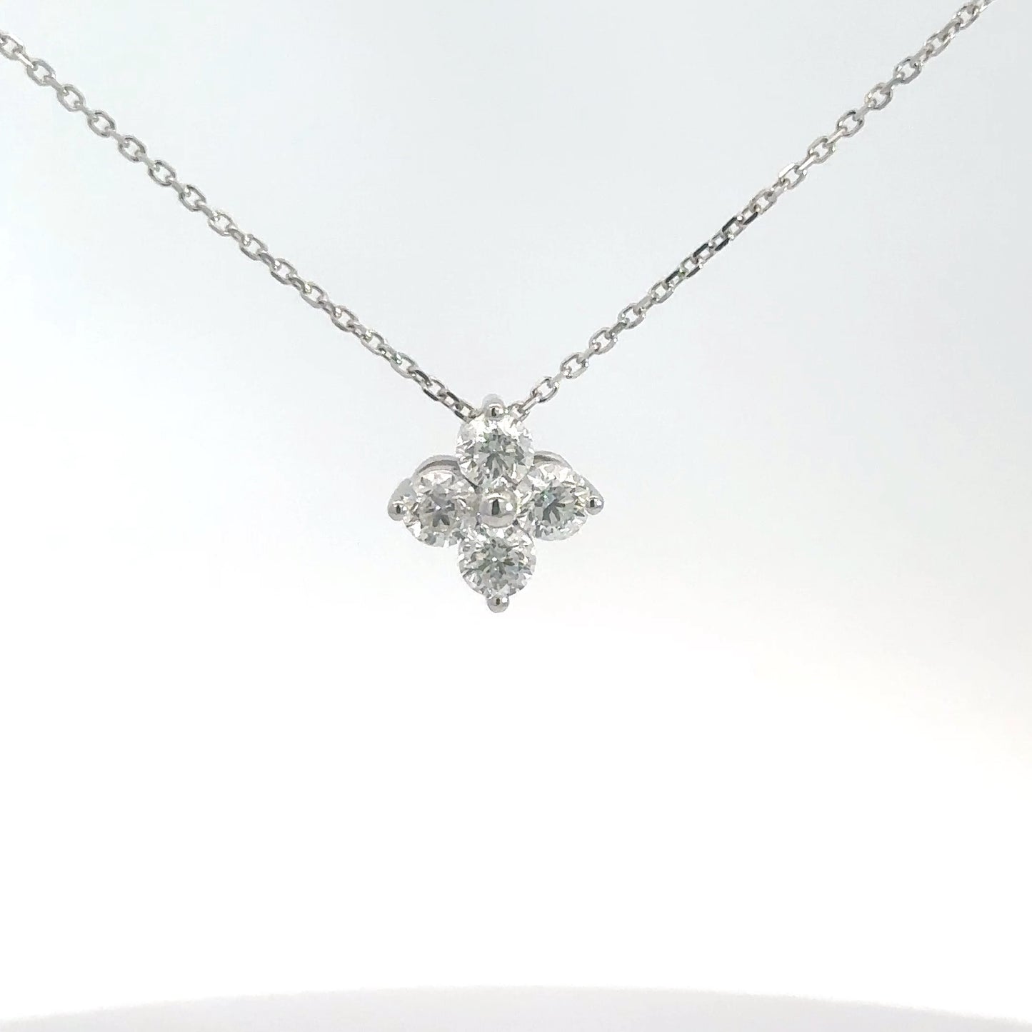 14k White Gold 1.66cttw Diamond Pendant