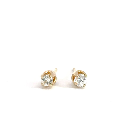 14k Yellow Gold 1/10cttw Diamond Studs