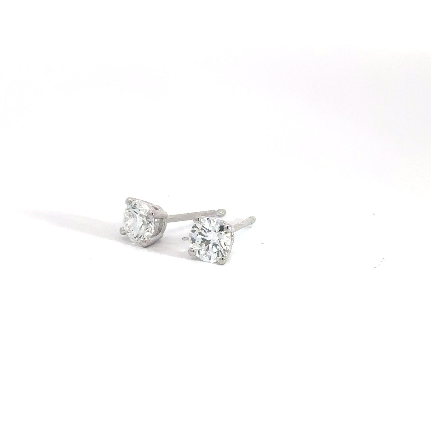 14k White Gold 1.03cttw Lab Diamond Studs